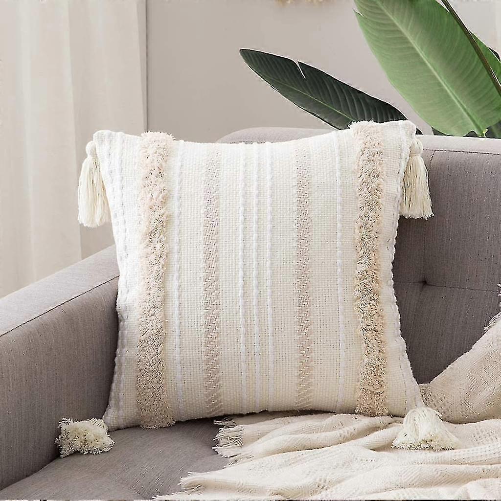 Throw Pillow Covers 45x45cm Macrame Cushion Case For Couch Bedroom Sofa