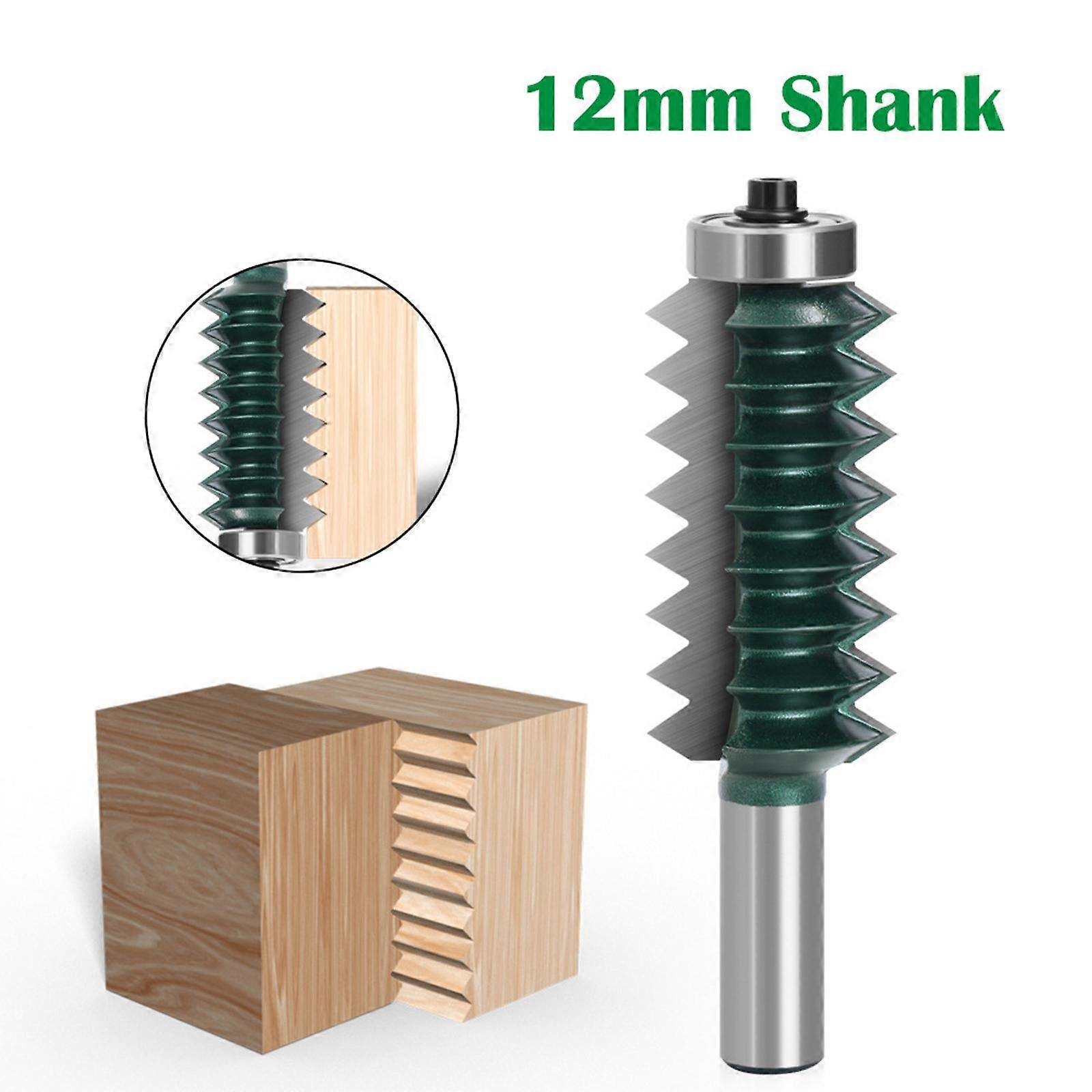 Finger Joint Router Bit with 12mm Shank, Finger Reversible Joint Glue Joint Router Bit Milling Cutter Wood Carving for Woodworking DIY