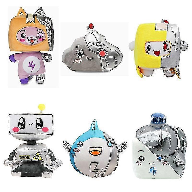 Lankybox Boxy + Foxy + Rocky Plush Soft Stuffed Toy Kid Game Figure Plushie Doll-t