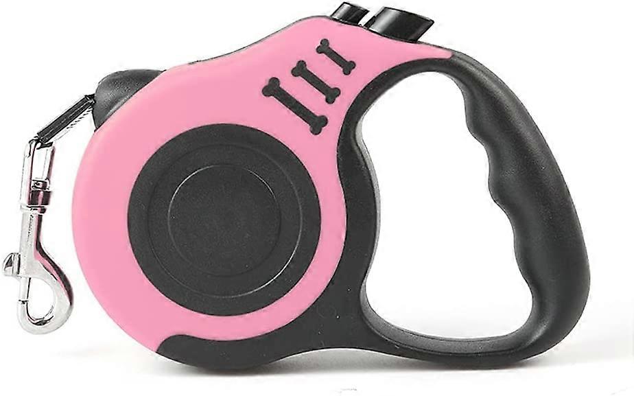 引き込み式犬用リード、滑り止めハンドル付き耐久性ナイロンロングドッグリード、360度もつれなし、ワンボタンロック&リリース、スモールミディアム/ラード用リード