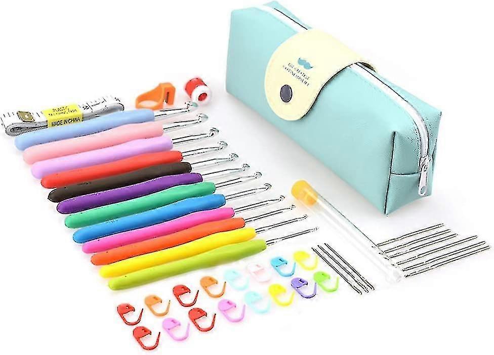 11pc Crochet Hooks Set,knitting Accessories Tools With Case,aluminum Knitting