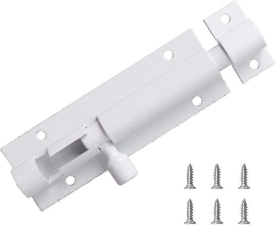 1pcs 3 ב ברגים אבטחה שקופית נעילה מנעול חבית בורג סגסוגת אלומיניום חזקה - עם ברגים (לבן)