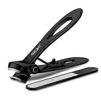 Ultra breite Backenöffnung Nagelknipser Set Zehennagelknipser für dicke Nägel Cutter für eingewachsene Maniküre, Pediküre, Männer & Frauen groß (schwarz)