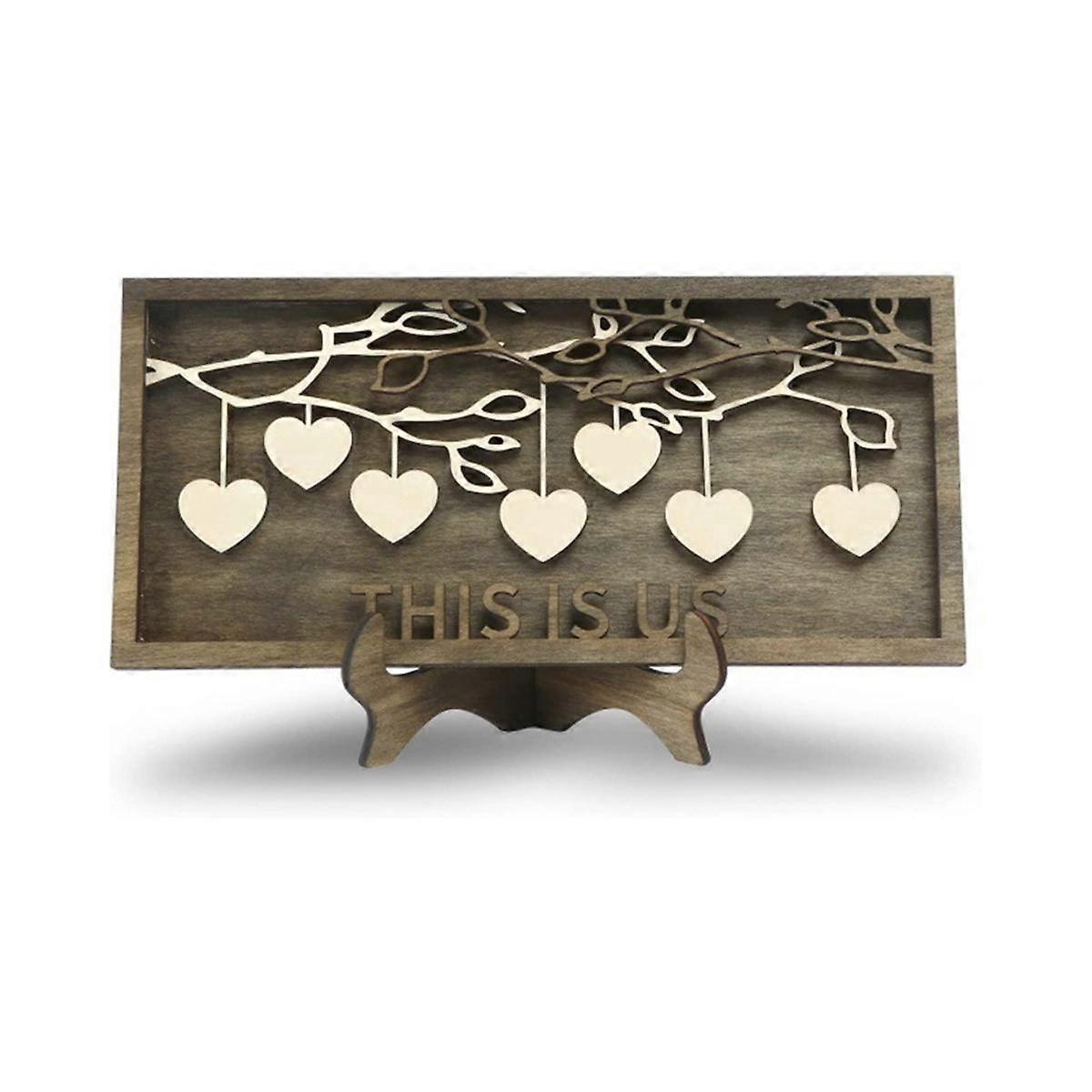 Personalized Family Sign for Mom Custom Wooden Tree Frame Engraved Wood Plaques Decor Mother'S Day Gifts,C