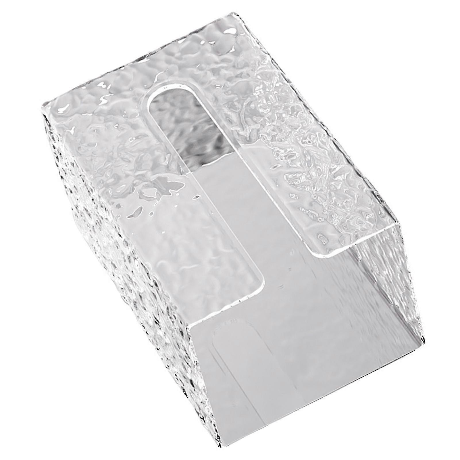 Glacier Pattern Wall Mounted Tissue Dispenser Box for Bathroom Multifunctional Light Luxury Style