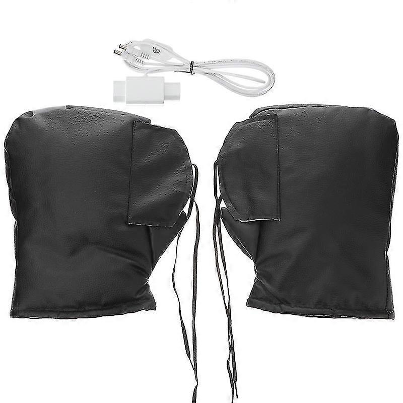 Lederen verwarmde handschoenen voor motor-c