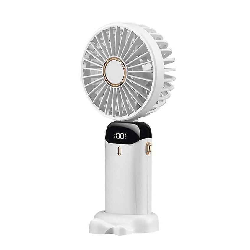 USB handheld fan LED digital display foldable aromatherapy small electric fan