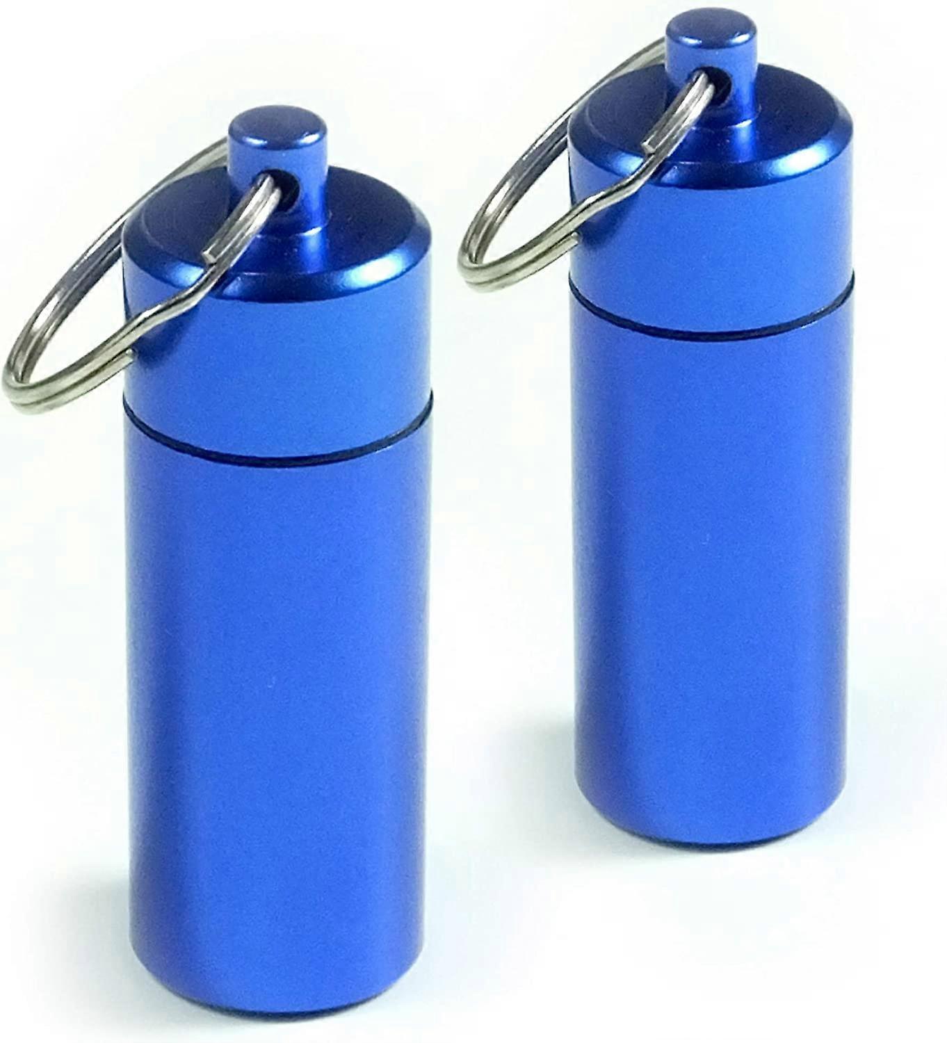 Keychain Pill Box. Mini Travel Pill Box Pill Vitamin Box. Bottle Container Reminder 7 days a week, 2-pack