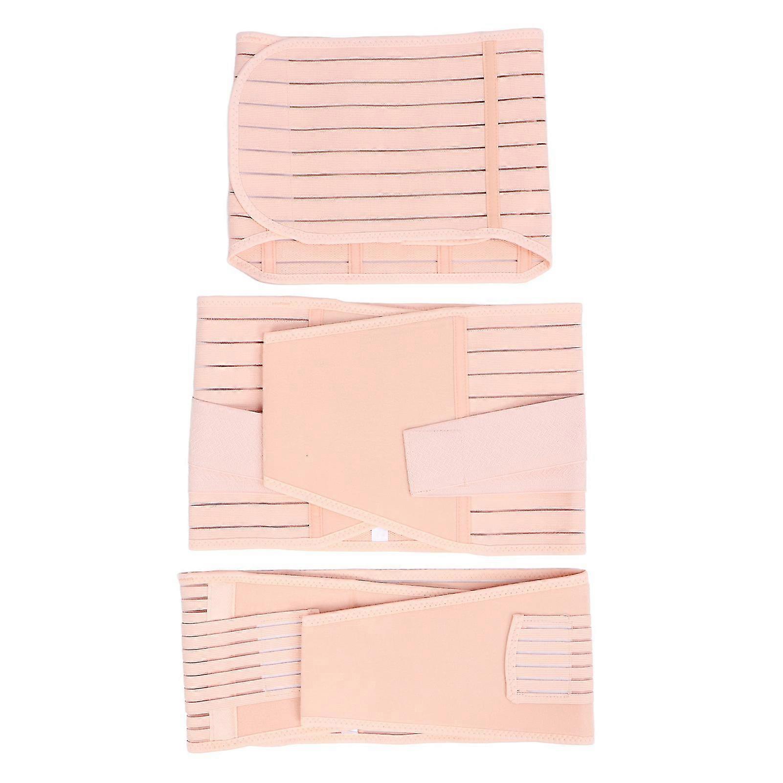 Postpartum Recovery Belt C Section Belly Support Girdle Wrap Band (Size M, Shrimp Red)