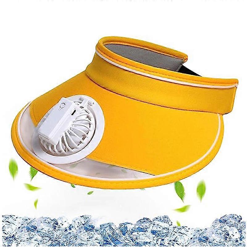 Women Hat with Fan, Sun Visor Hats with Fan Large Area Sun Protection