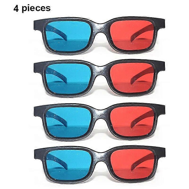 Universal Black Frame Red Blue Cyan Anaglyph 3d Glasses 0.2mm Cheap 3d Glasses For Led Projector Movie Game Dvd