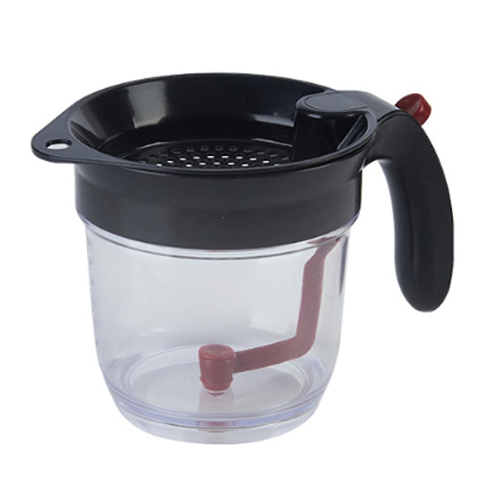 Fat Separator Measuring Cup And Strainer With Bottom Release For Gravy Sauces And Other Liquids With Oil Grease