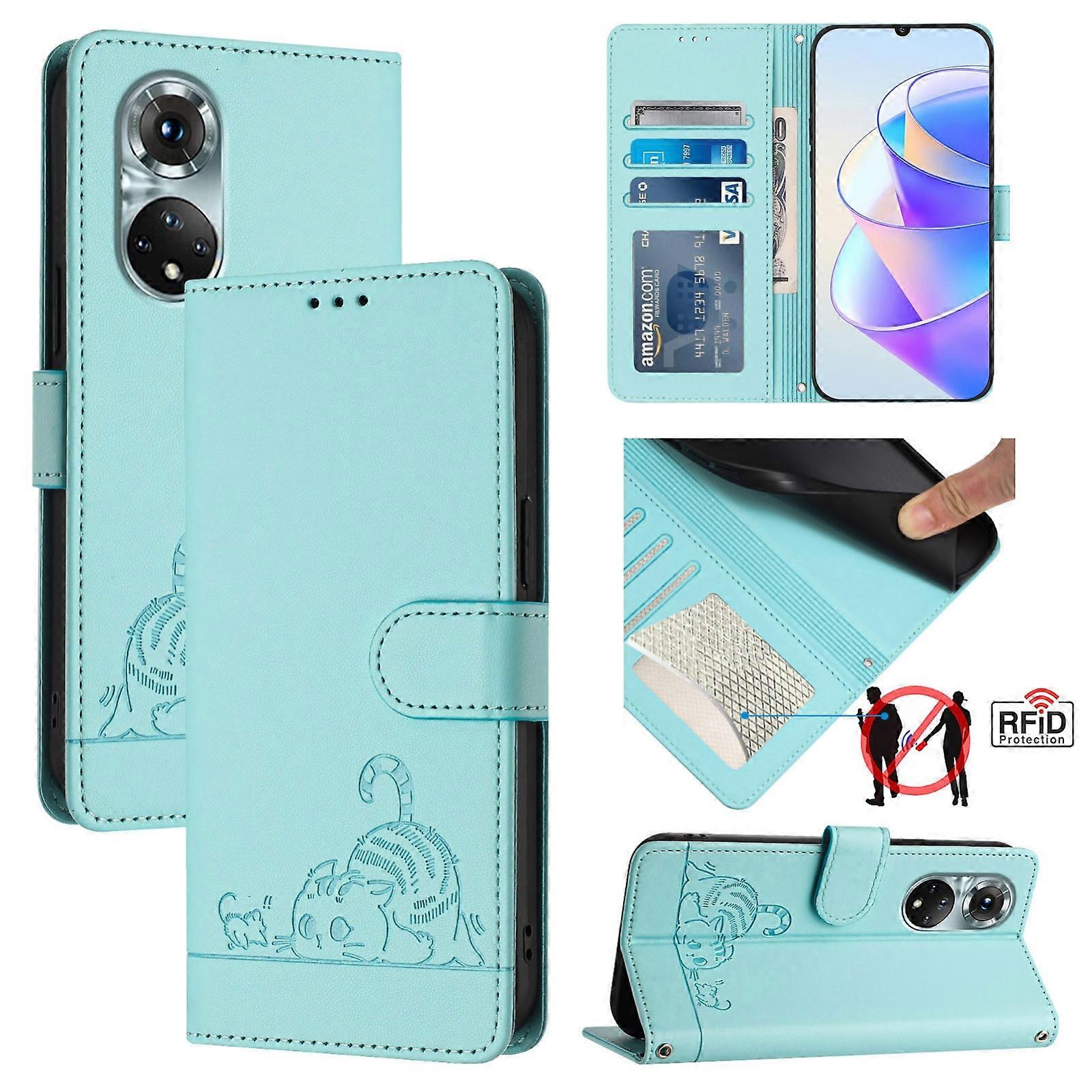 Cat Rat Embossed RFID Case For Huawei nova 9