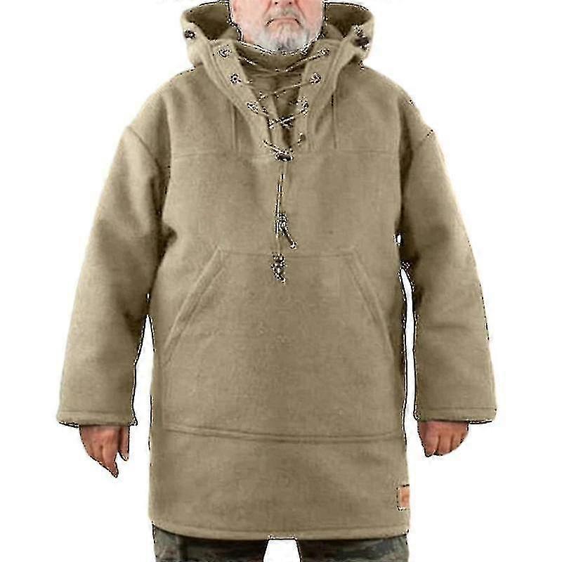 Vinter Fritidsjakke for menn Hette Ull Tung frakk og genser Gd.