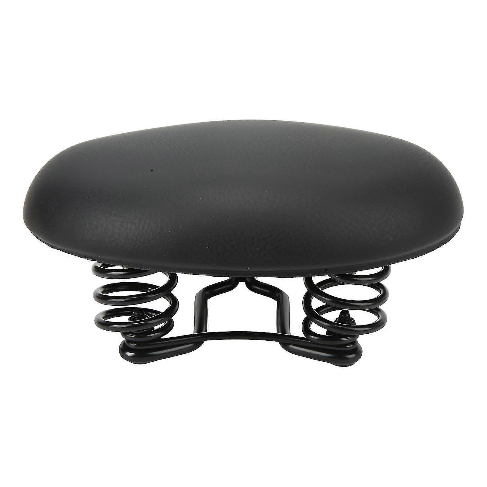 Noseless Bike Saddle for Mountain and Folding Bikes - Shock Absorbing, Soft PU Foam, PVC Leather, Easy Install