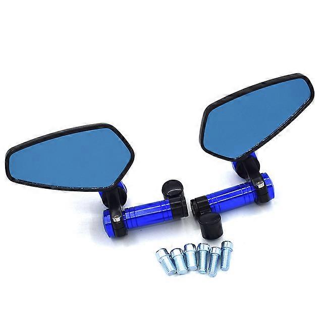 QX Universal Motorcycle rearview mirror blue anti-glare convex mirror For YAMAHA MT-07 MT-09 FZ07 FZ09 For Kawasaki Z800 Z900 Z1000