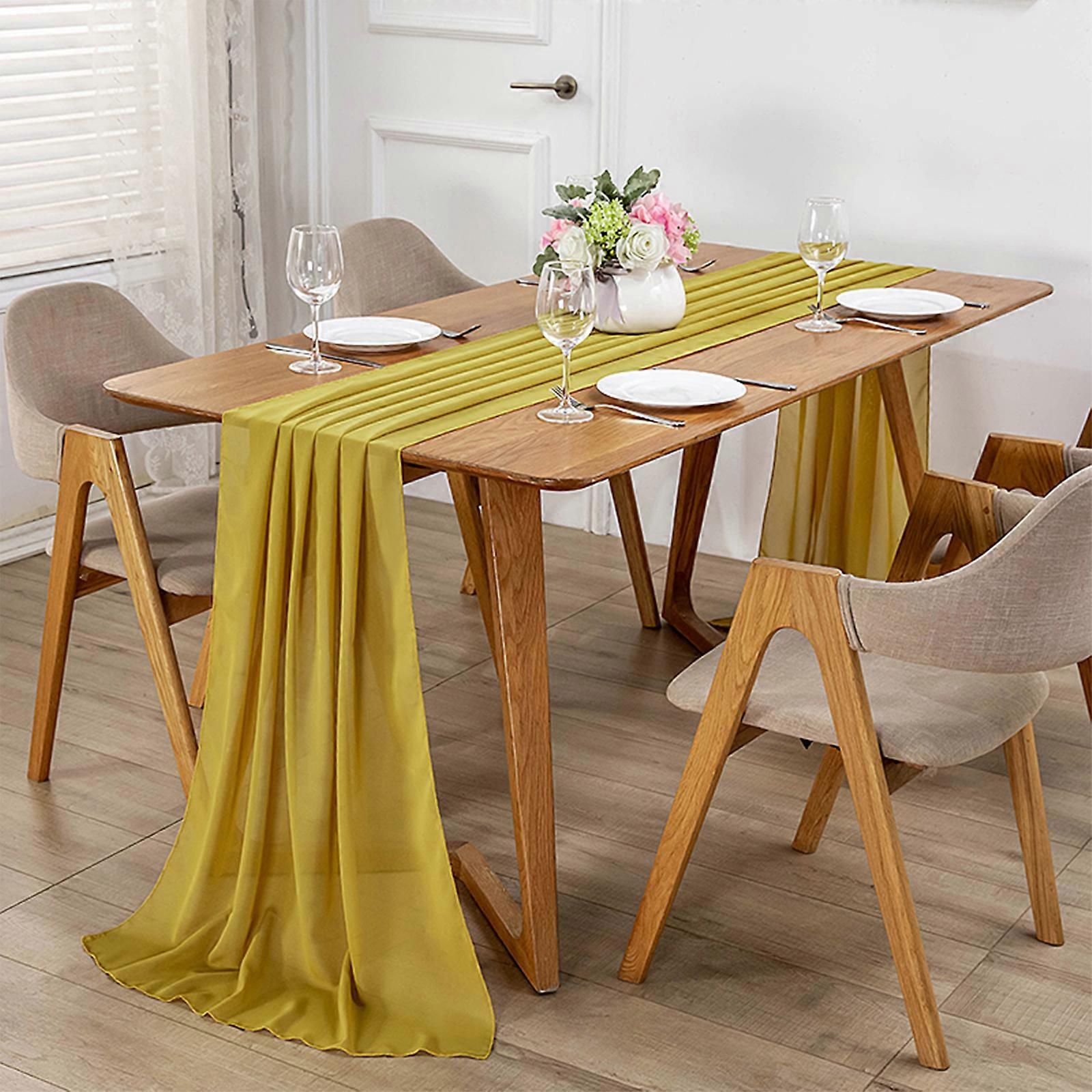 Table Runner Floor tablecloth European American style decoration chiffon table flag