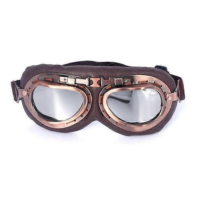 Ρετρό γυαλιά μοτοσικλέτας γυαλιά vintage moto κλασικά γυαλιά για Harley Pilot Steampunk ATV ποδήλατο κράνος χαλκού