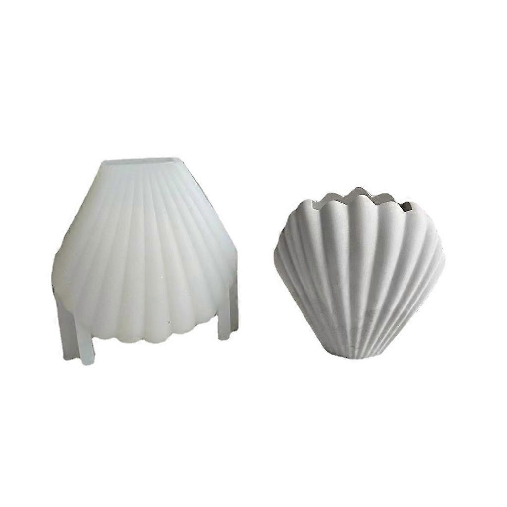 Silicone FlowerPot Mold Candlestick Silicone Mold Seashell Planter Vase Mold