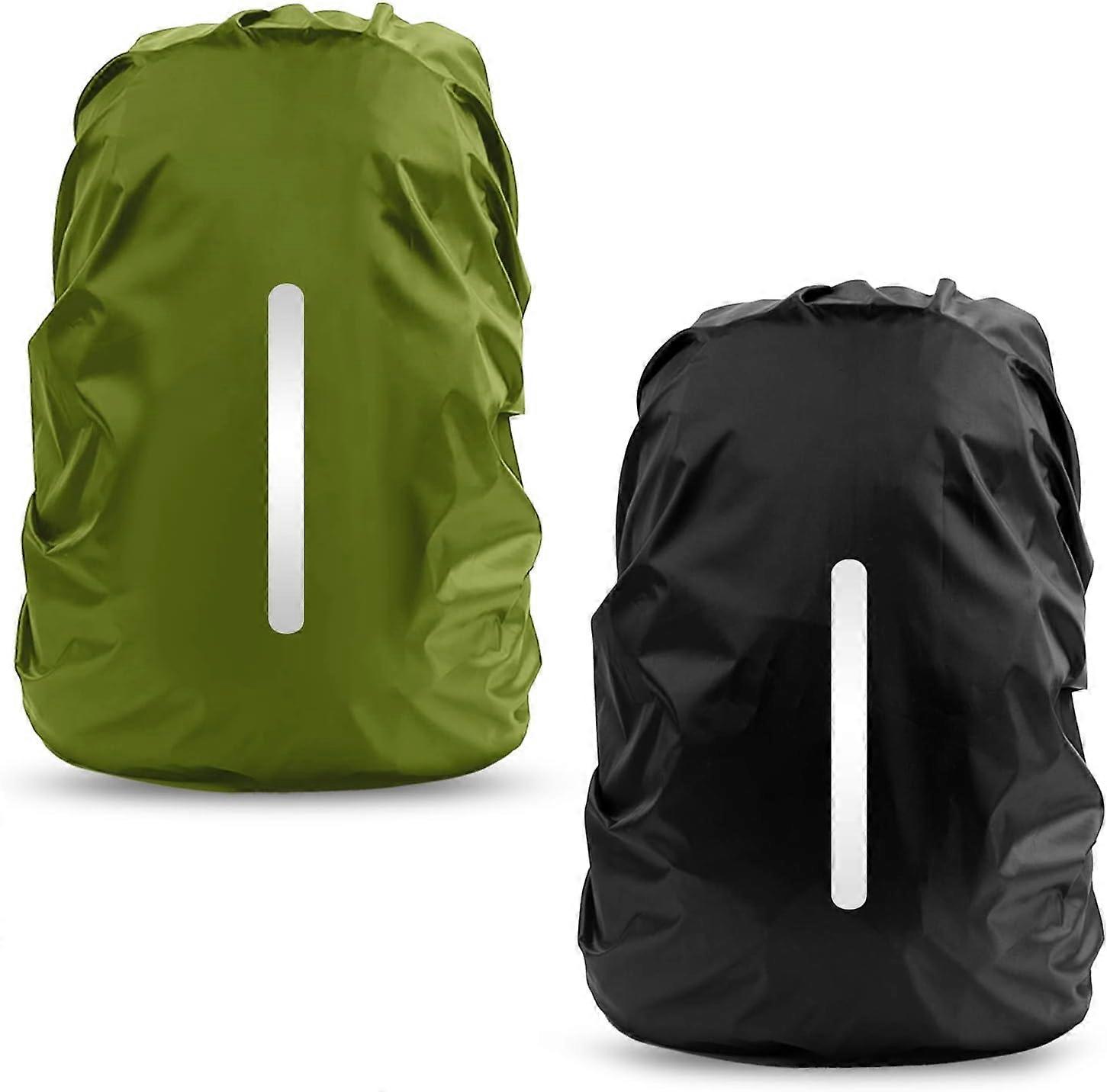 2 Pack Waterproof Rain Cover for Backpack, Reflective Rain Cover
