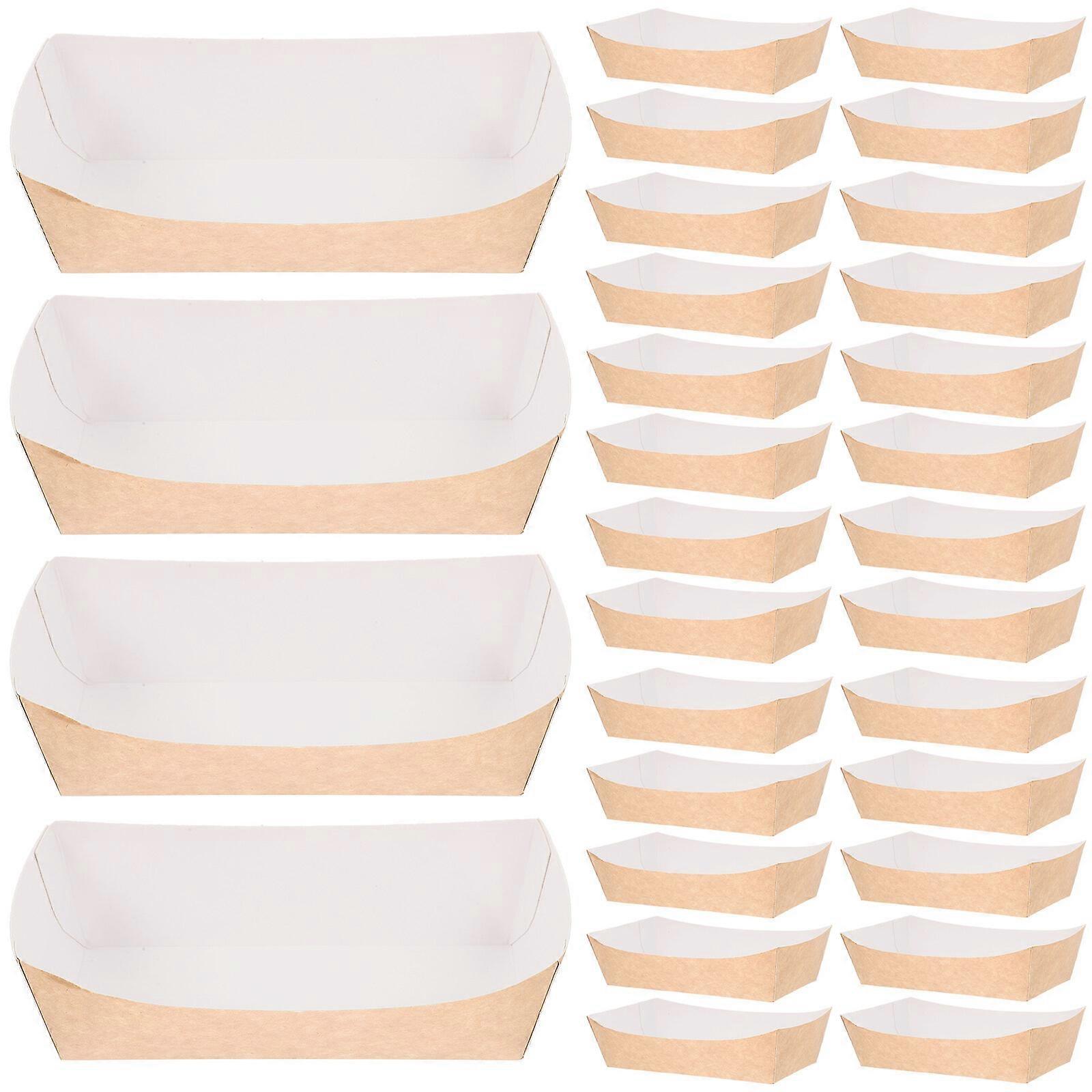 100stk engangs mat serveringsbåter mattallerkener skuffer forrett serveringsbrett