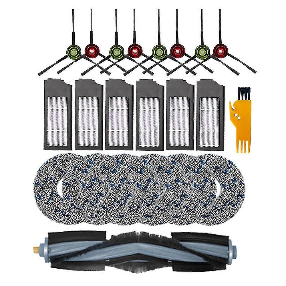 22pcs Replacement Kit Main Side Brushes Hepa Filter Mop Cloth