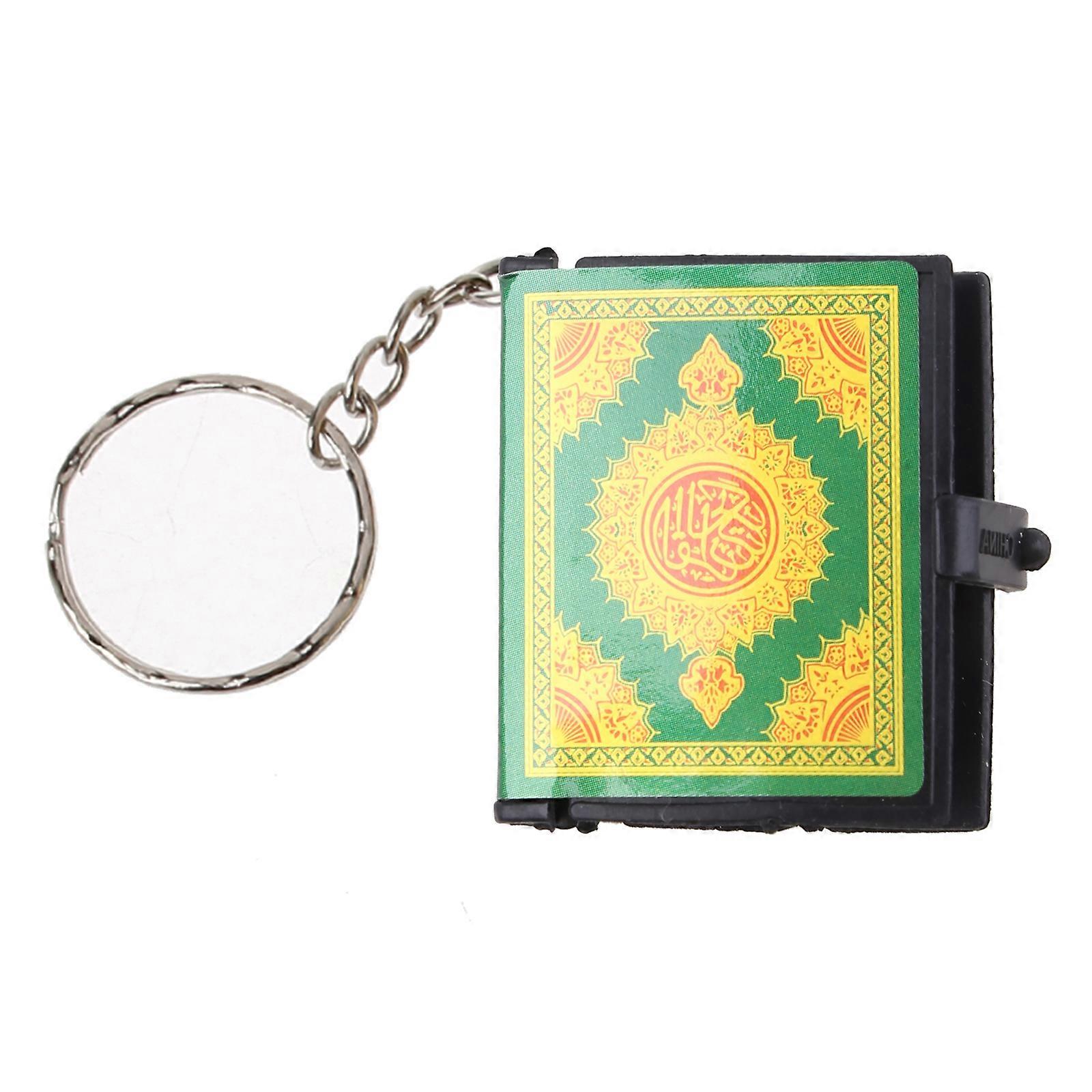 Doré / vert Mini Ark Coran livre porte-clés avec le pendentif Coran pour musulman