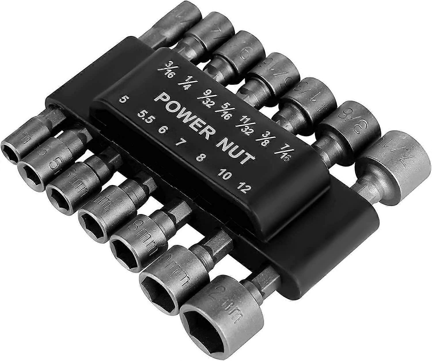 14 piece 1/4" hex shank socket set suitable for all brands