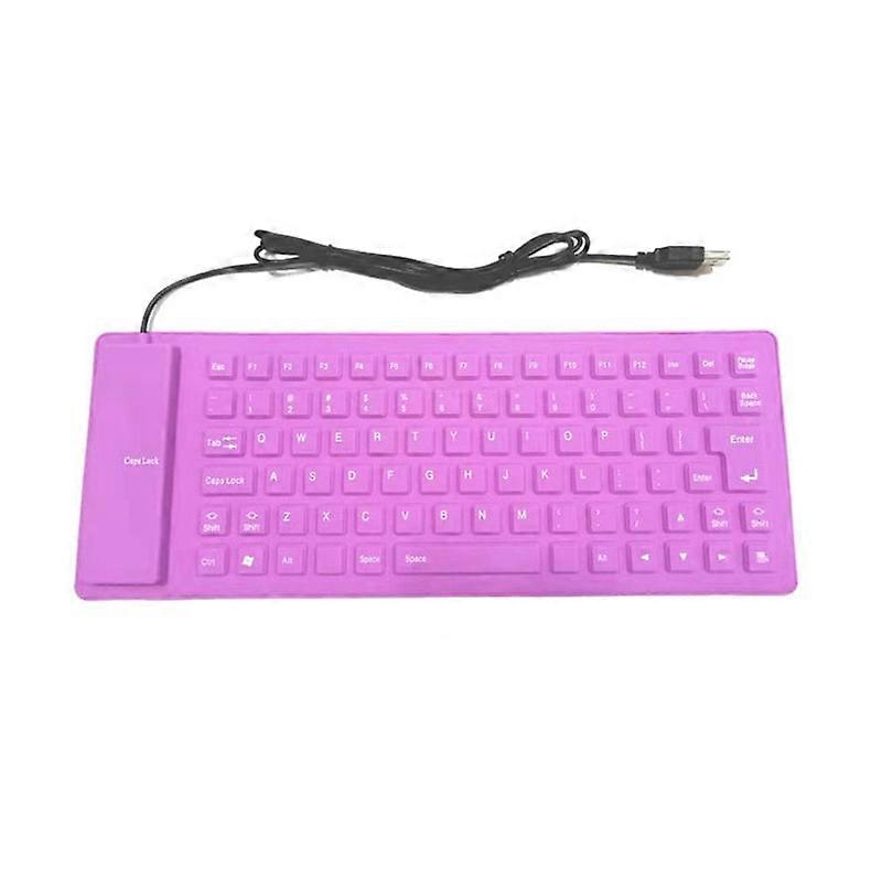 Silicone Mute Soft Keyboard 85-key Computer Keyboard USB Wired Keyboard Portable Mini Laptop Pc Folding Waterproof Keyboard