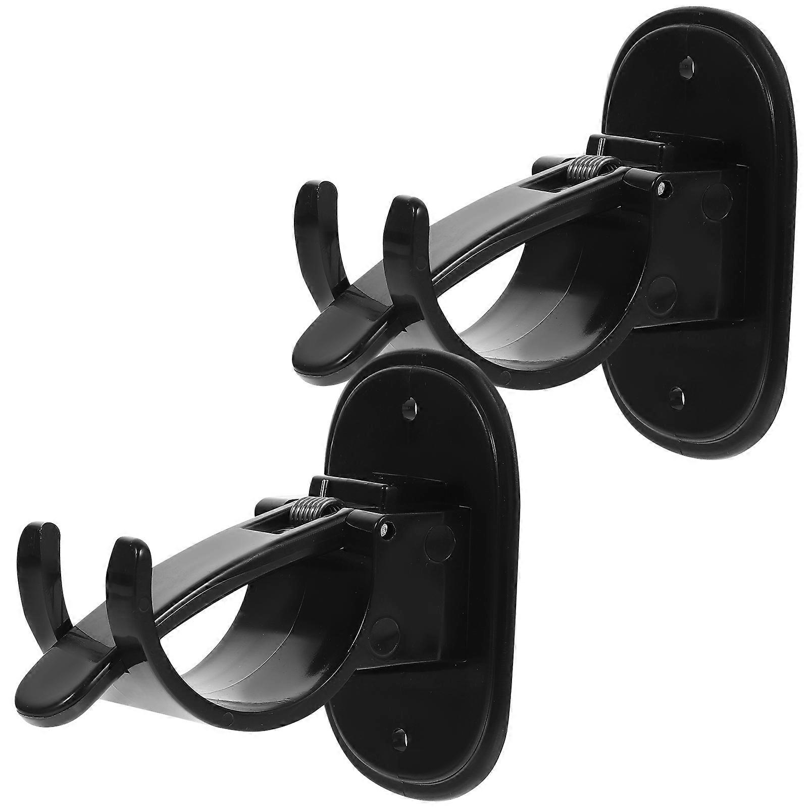 2pcs Curtain Rod Storage Holders Curtain Rod Clips Towel Rod Supports Curtain Supplies