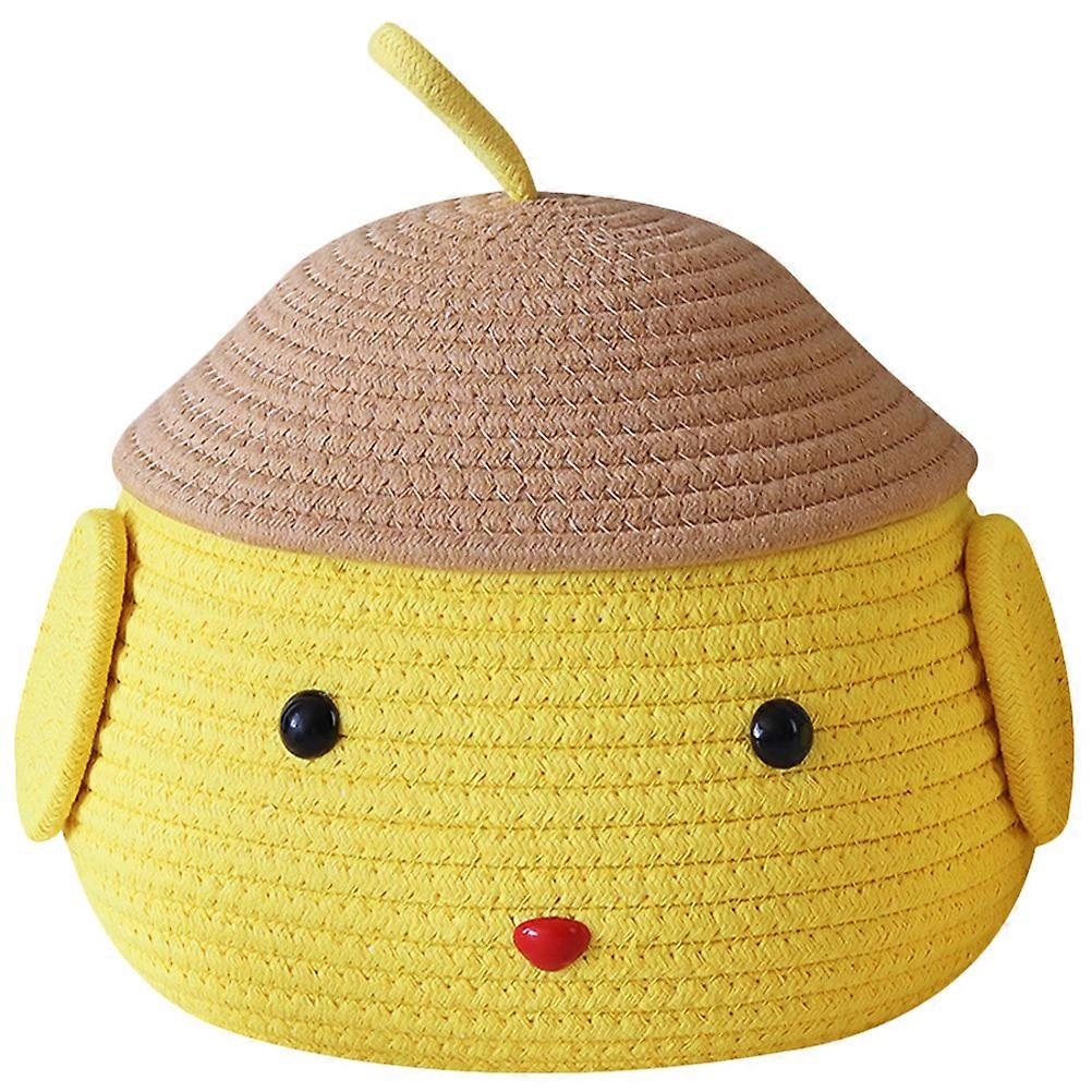 Egg Basket Chick Shape Storage Basket Practical Cotton Rope Woven Egg Storage Basket