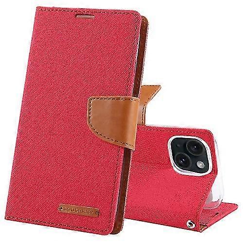 For Iphone 15 Goospery Canvas Diary Fabric Texture Flip Leather Mobile Phone Case Boris