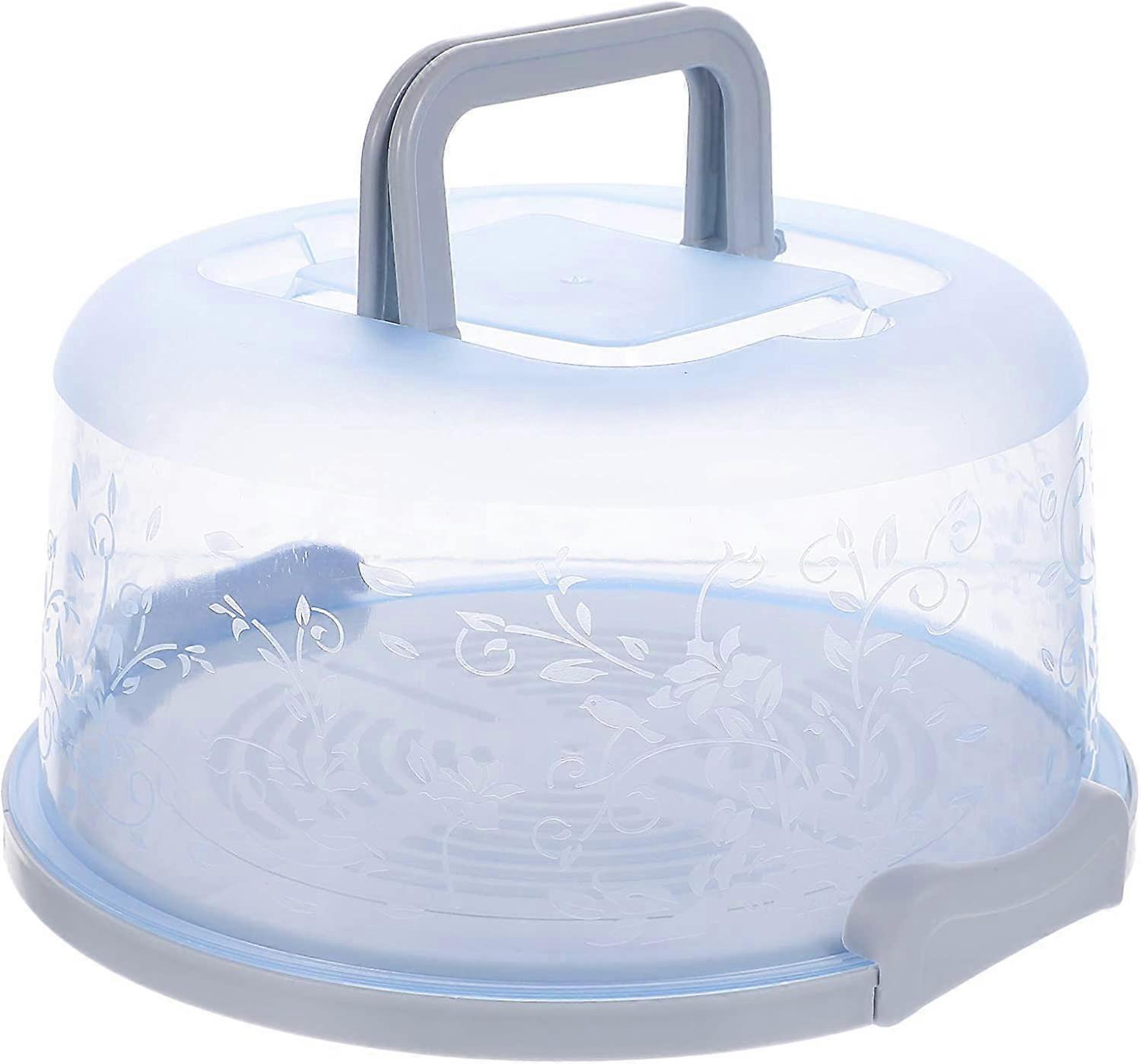 Vendas promocionais 8 polegadas redondo plástico Cake Carrier com Dome Tampas Handle Food Storage Case