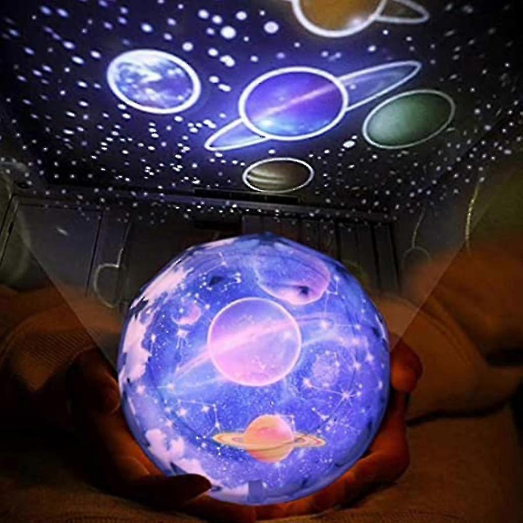 Star Projector Night Light For Kids, 360rotating Projector Planet