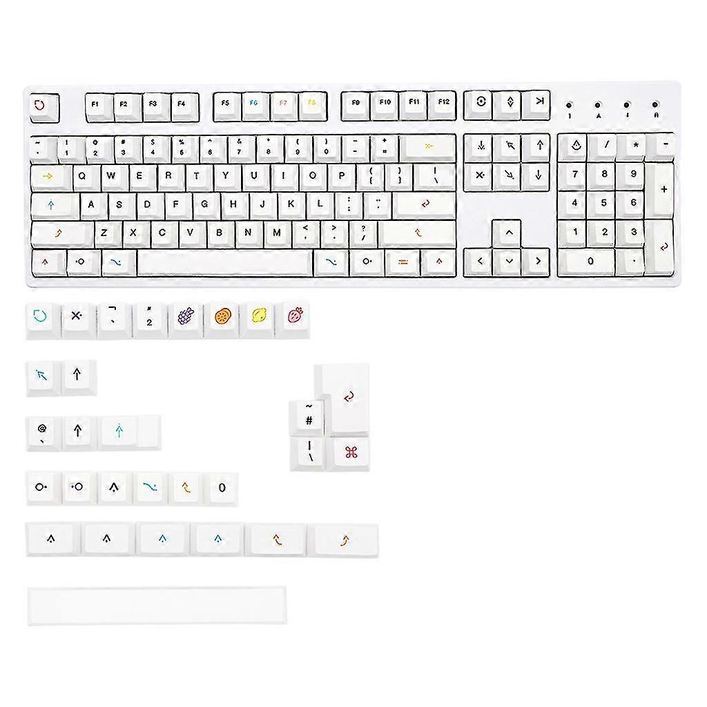 134pcs Fruit Theme Keycap Pbt Cherry Profile Standard Sublimation Process Cover