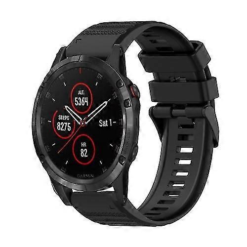 Para Garmin Fenix 5 Plus 22mm Horizontal Texture Silicone Watch Band com ferramenta de remoção QMMD