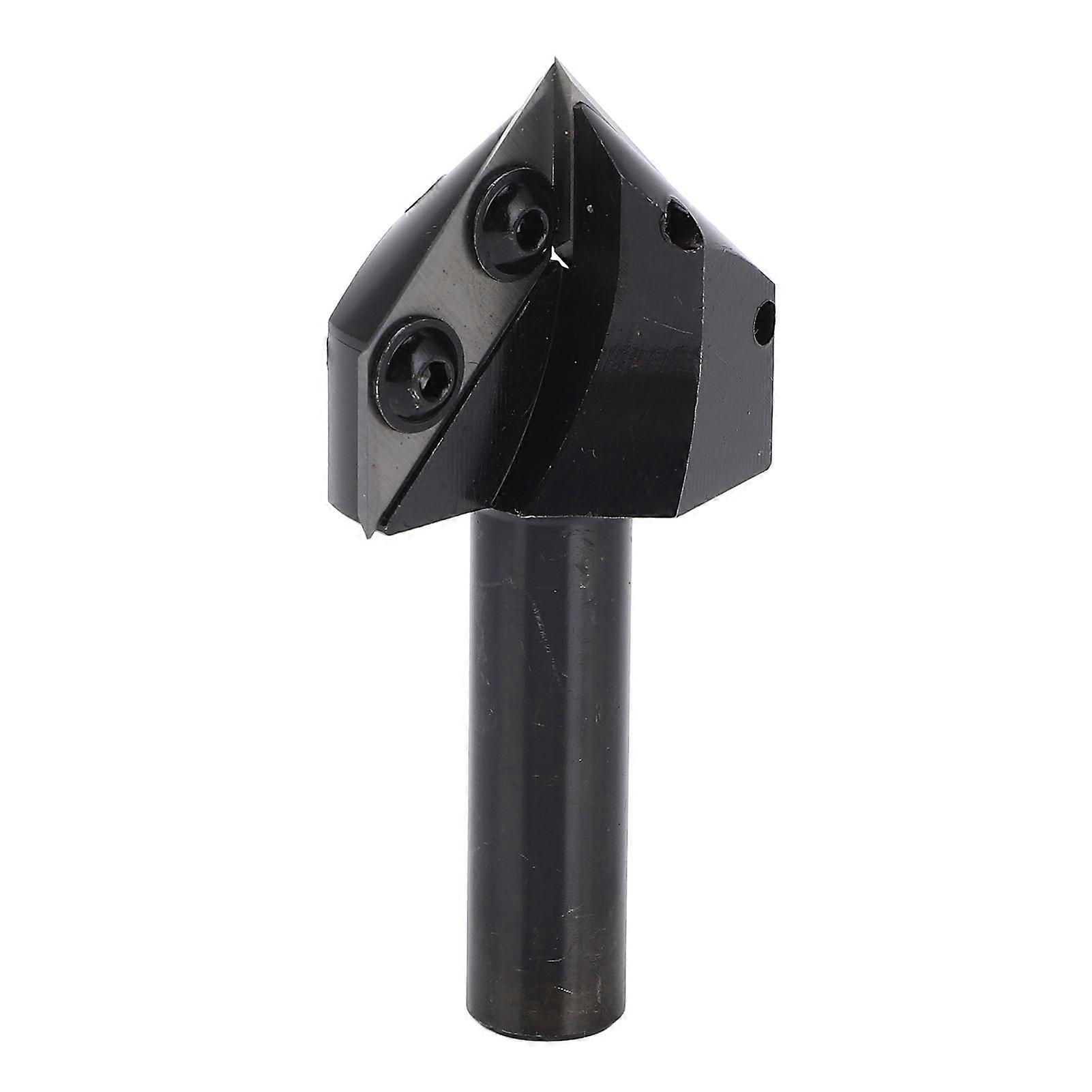 V Type Slotting Cutter 90 120 Degree Grooving Engraving Bit Tungsten Carbide Insert Spoilboard Router Bit 1/2x38.6x75Lx2T 