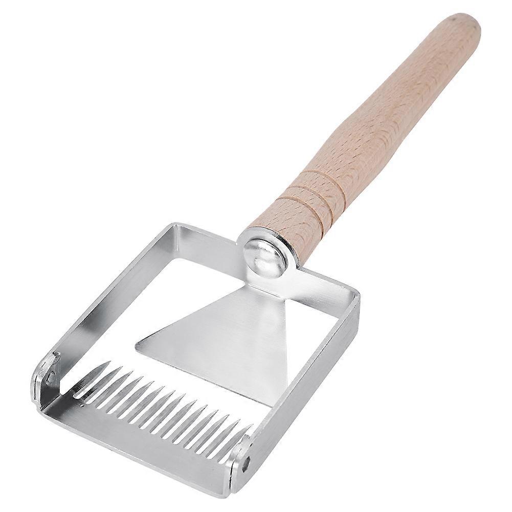 Honeycomb Honey Stainless Steel Scraper Beekeeping Tine Uncapping Fork Hive Wooden Handle