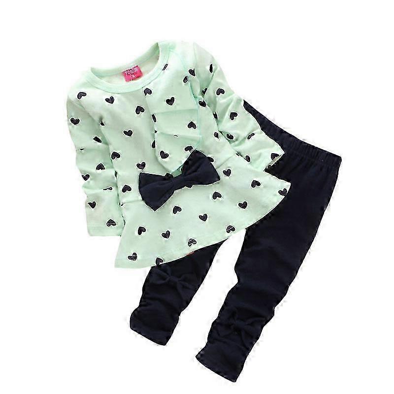 1-4 Years Kid Girl Long Sleeve Top + Pants Outfits Sets