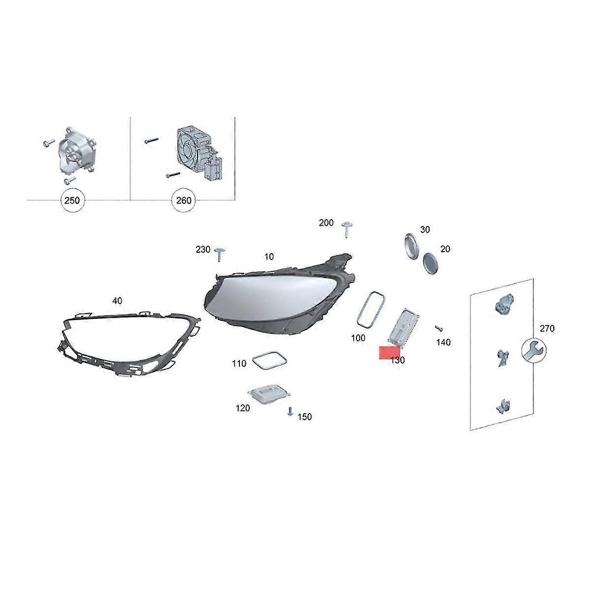 A2139002334 Left LED Headlight Range Adjustment Control Unit Module for W213 C238 A 213 900 23 34