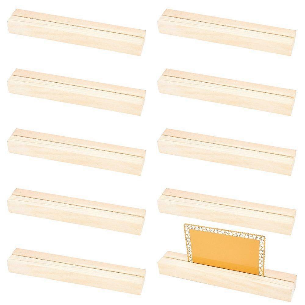 Pinewood Chassis Name Card Holders for Postcard Display Rectangle BurlyWood 25.5x149.5x16mm Notch: 1.5mm