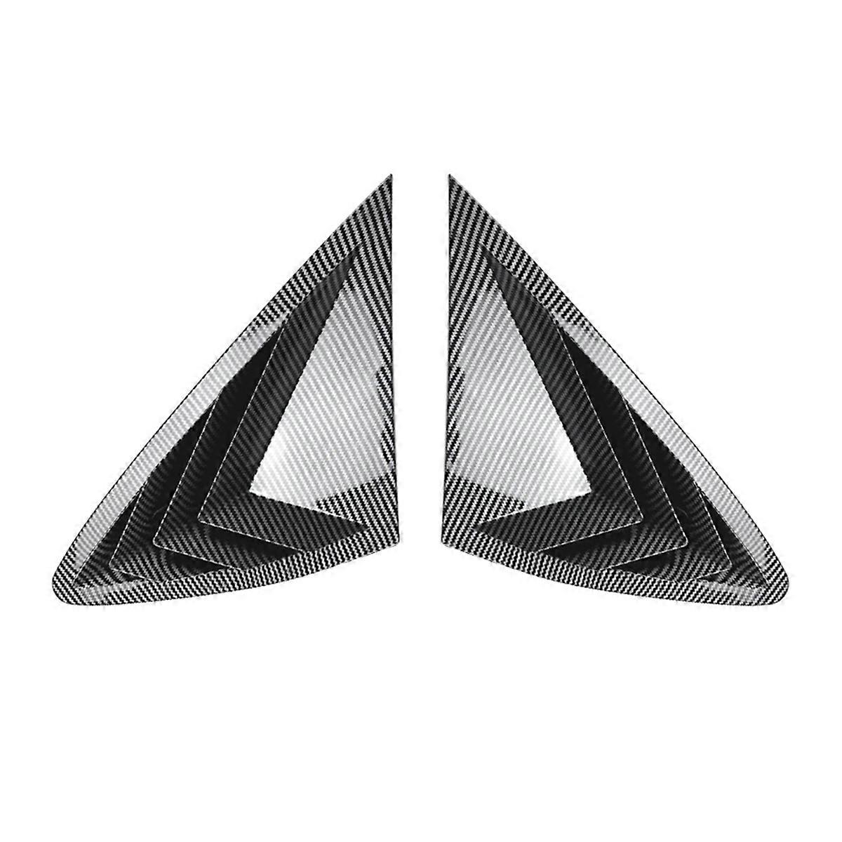 Car Rear Triangular Window Louvers Shutters Blinds Cover Trim for GLC Coupe C253 2016-2022 Carbon F