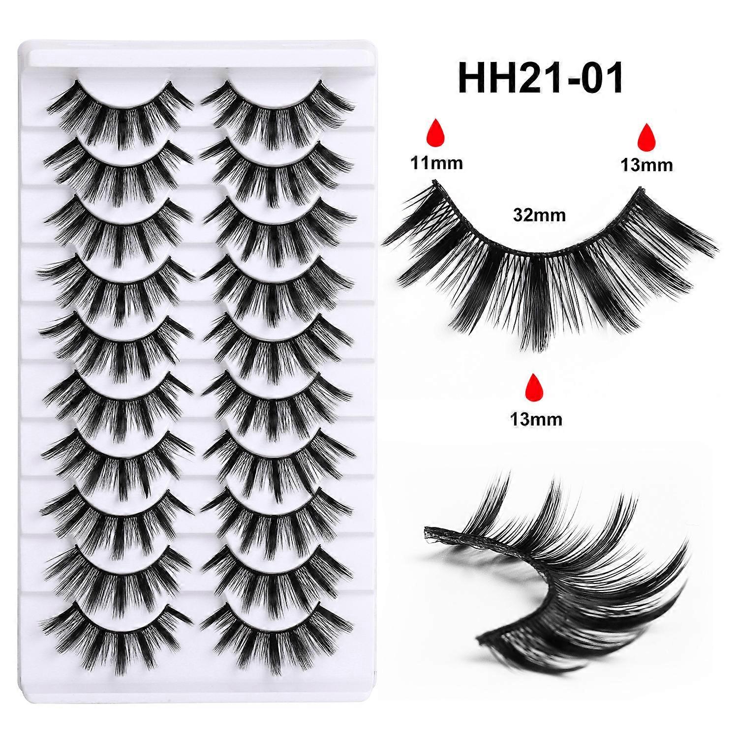 INF HH21-01 3D Faux Mink Fringes, 10 Pairs