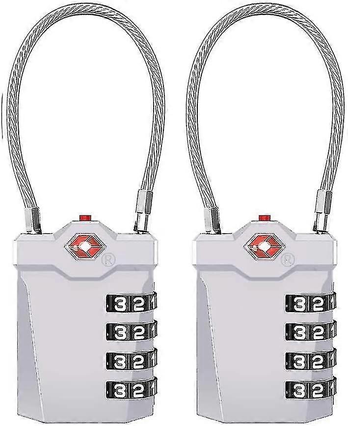 Tsaロック2個。Tsaラゲッジロック4桁。コンビネーションロックスーツケース。ケーブル