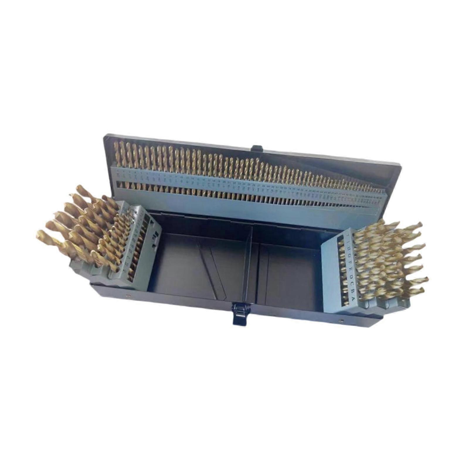 115Pcs Drill Bits Kit for Hardened Metal, Plastic Sturdy Versatile M35 Alloy