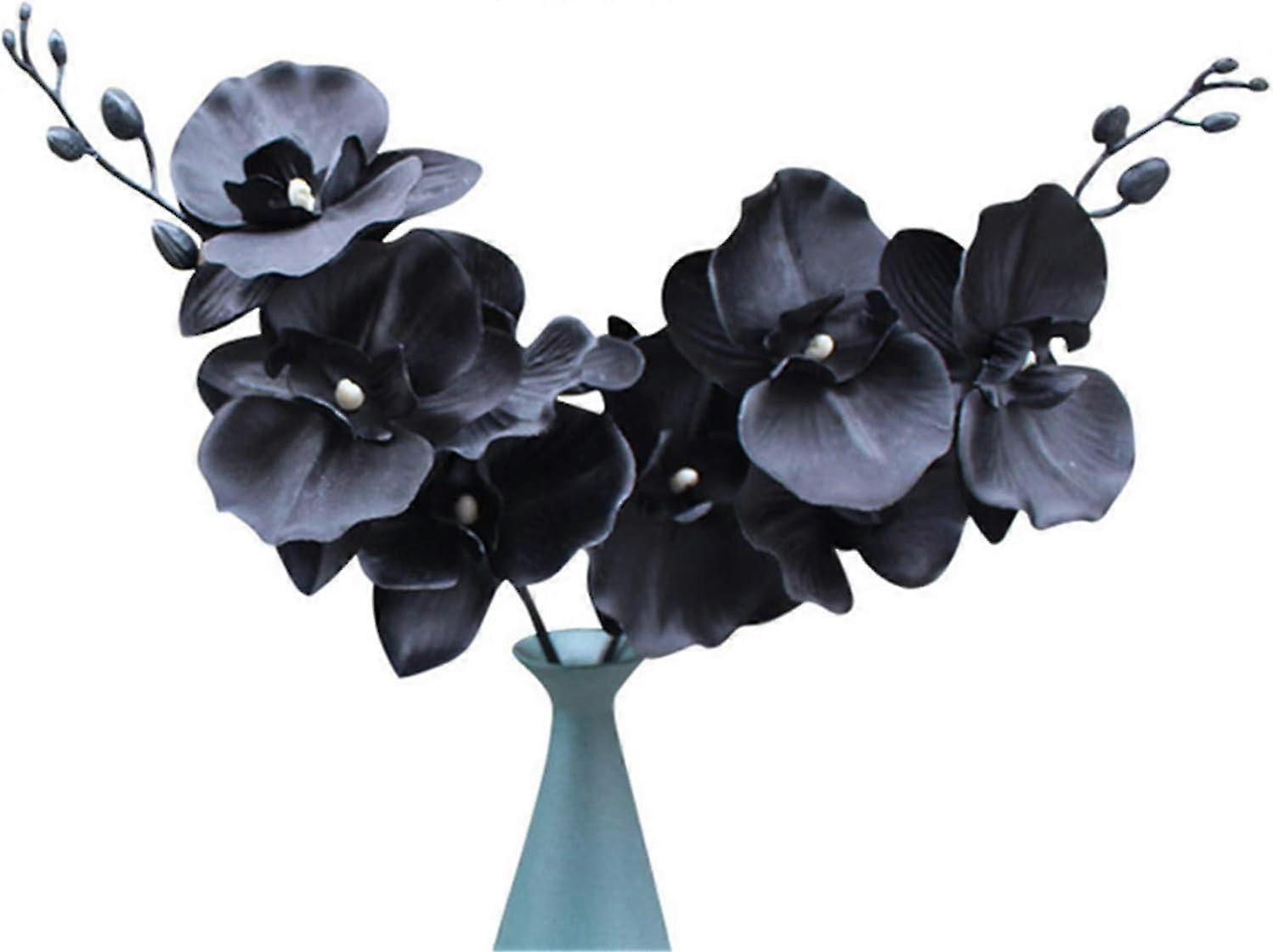 Artificial orchid stems, black dancing orchid