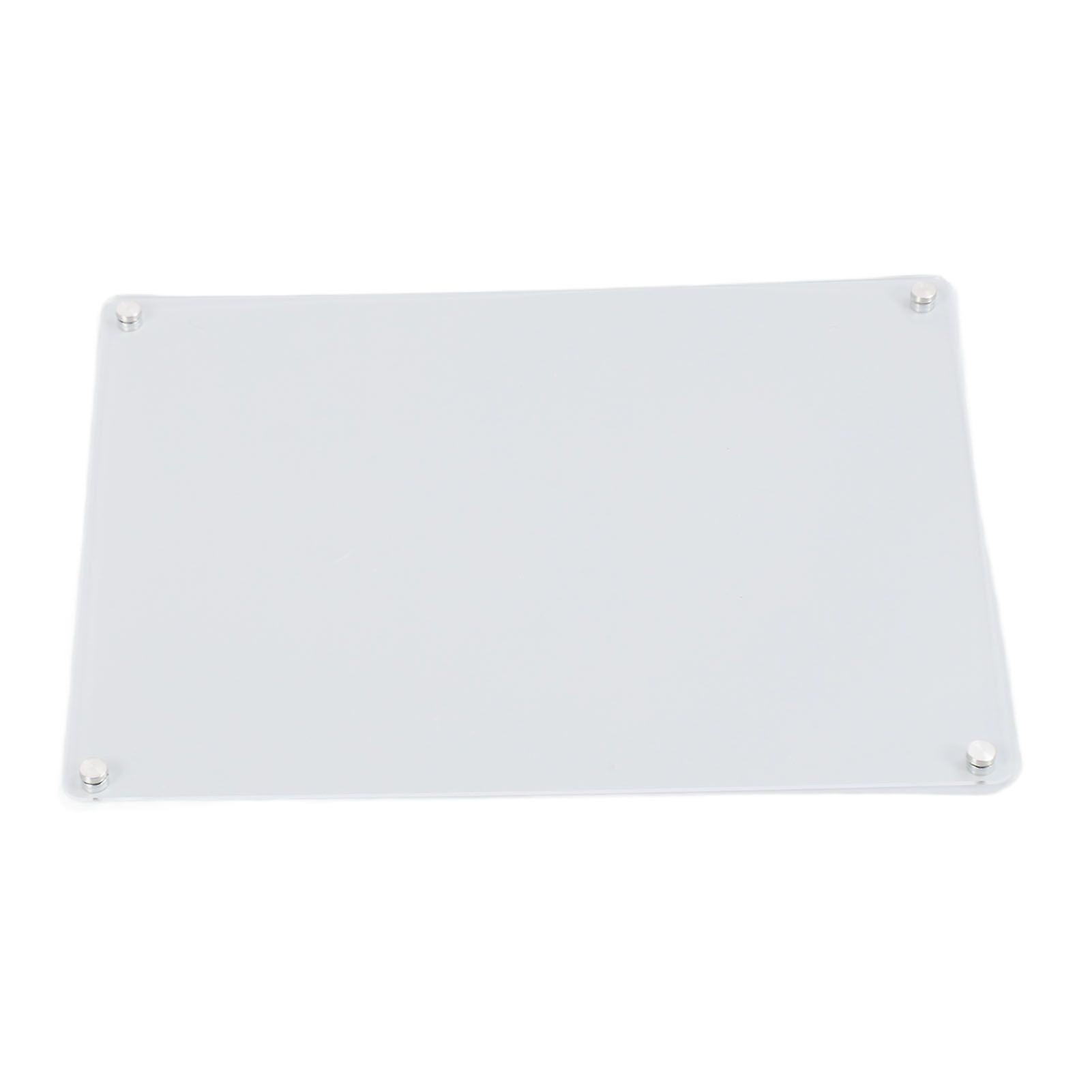Acrylic Dry Erase Board Clear Rounded Edges Magnetic Installation Blank Memo Dry Erase Whiteboard for Office School Home 40x30cm