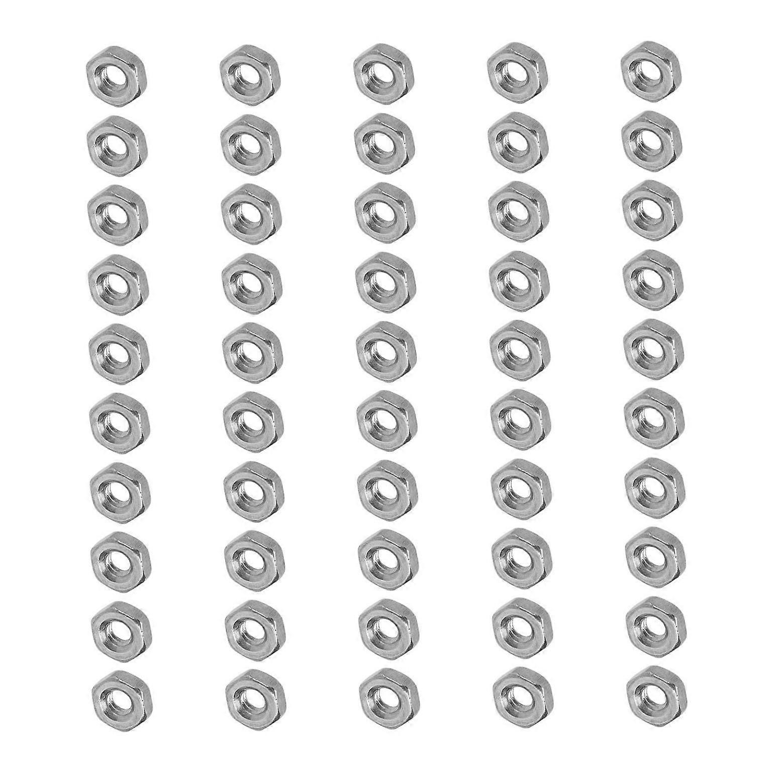 hex full nuts stainless steel thread nuts hex nuts assortment kit 50Pcs Hex Nuts