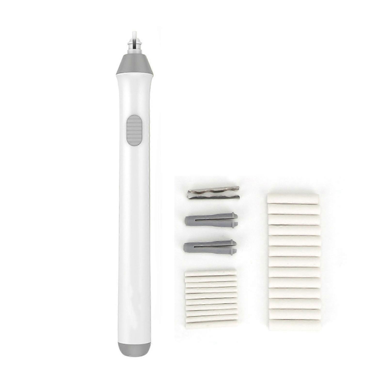 Electric Eraser Battery Operated Rorating Automatic Pencil Eraser for Artists Sketching Painting Drawing White