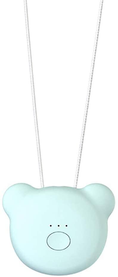 Wearable Air Purifier Necklace Mini Portable USB Negative Ion Generator Low Noise Blue